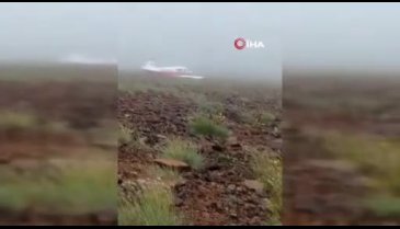 Rize'de düşen uçağa ilk ulaşılma görüntüsü ortaya çıktı