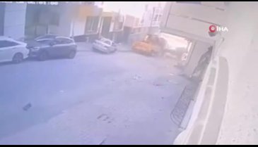 Kontrolden çıkan vinç dehşet saçtı