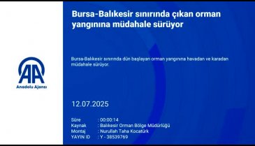 Bursa-Balıkesir sınırında yangın devam ediyor!