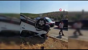 Bursa'da kamyonet ters döndü! Çok sayıda yaralı...