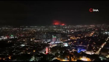 Bursa'da orman yangını 3 köyü tehdit etti, yangının havadan görüntüsü yürekleri dağladı