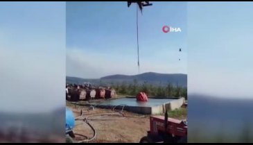 Havadaki kahramanlar! Bursa'yı saran alevlere böyle müdahale ettiler...