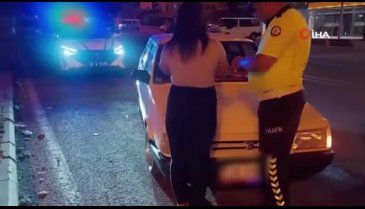 Drift atan kadın sürücü cezadan kaçamadı...