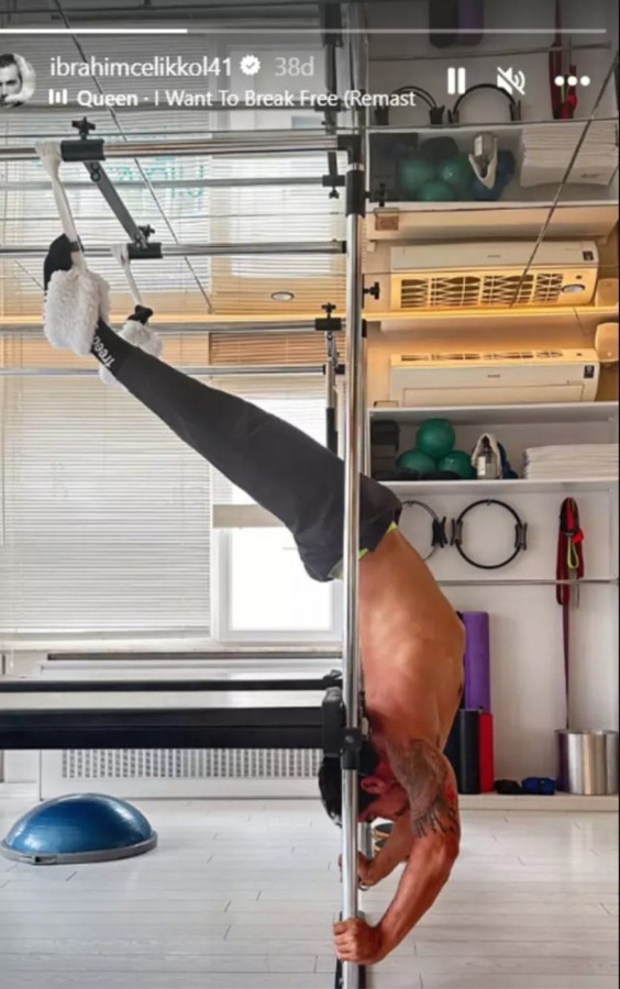 İbrahim Çelikkol'un pilates pozu gündem oldu!