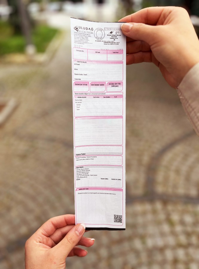 Uludağ Elektrikten Pembe fatura