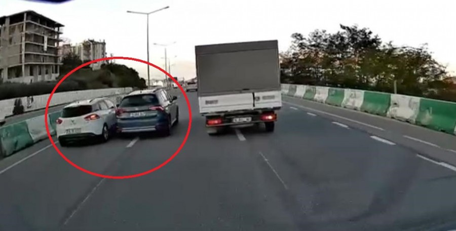 Bursa'da sürücünün refleksi kazayı böyle önledi
