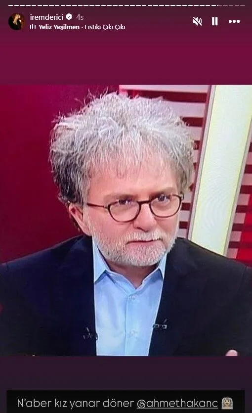 İrem Derici'den Gazeteci (!) Ahmet Hakan'a: Naber kız, yanar döner