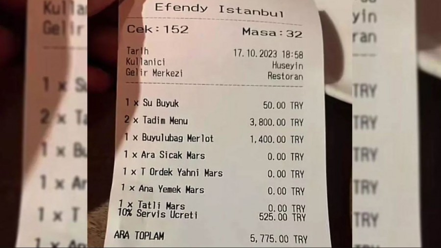 Somer Sivrioğlu'nun restoranın adisyonu sosyal medyada viral oldu!