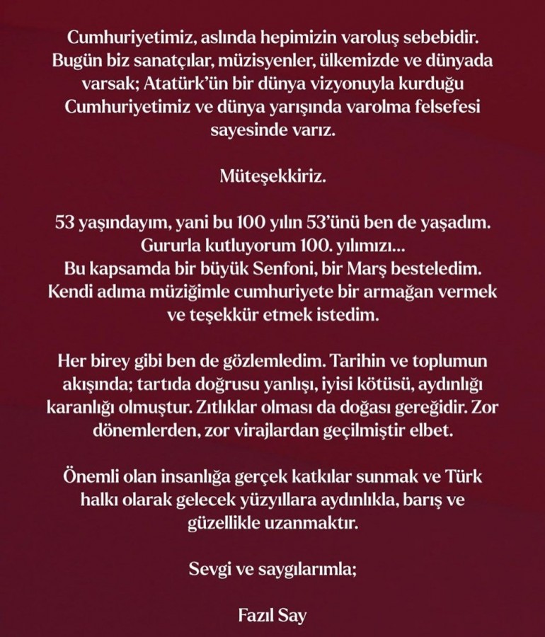 Ünlülerin 29 Ekim paylaşımları!
