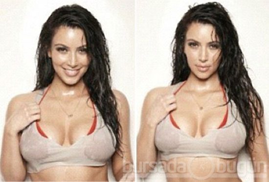 Kim Kardashian fiziğiyle göz doldurdu