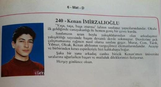 Okul yıllığından 