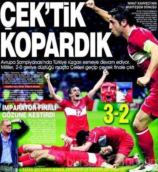 Unutulmayan spor manşetleri