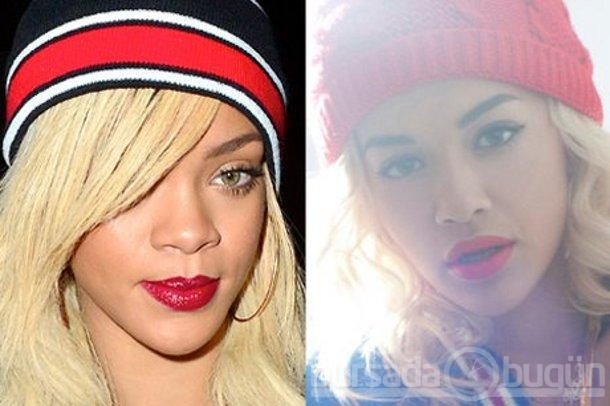 Rihanna'yı taklit ediyor