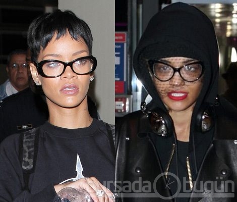 Rihanna'yı taklit ediyor