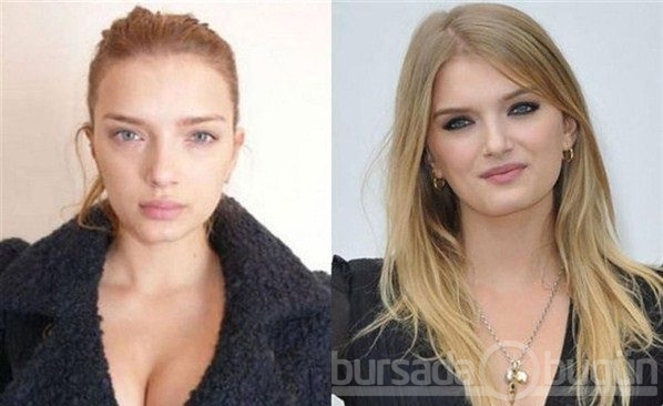 Süper modellerin makyajsız halleri