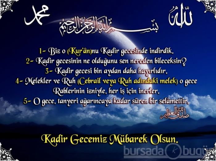 İşte en güzel Kadir Gecesi mesajları