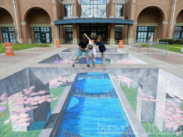 İşte 3D sokak sanatı