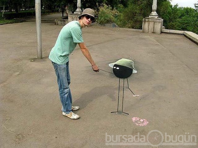 İşte 3D sokak sanatı