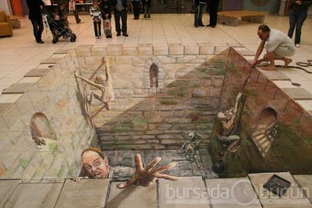 İşte 3D sokak sanatı