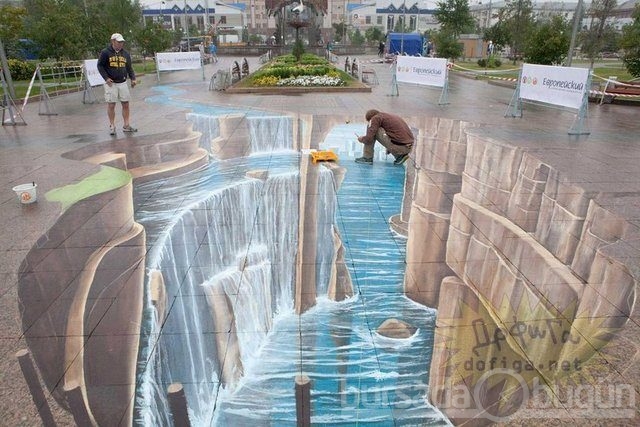 İşte 3D sokak sanatı