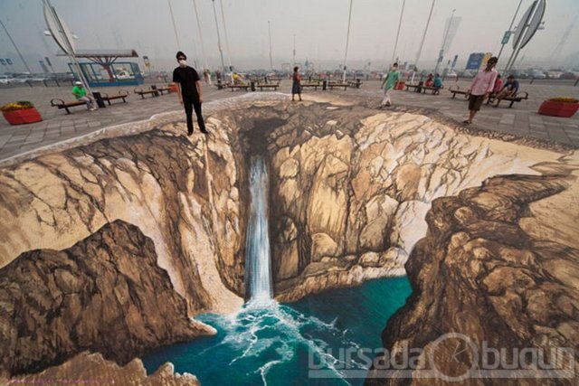 İşte 3D sokak sanatı
