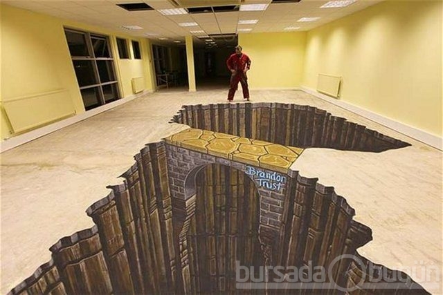 İşte 3D sokak sanatı