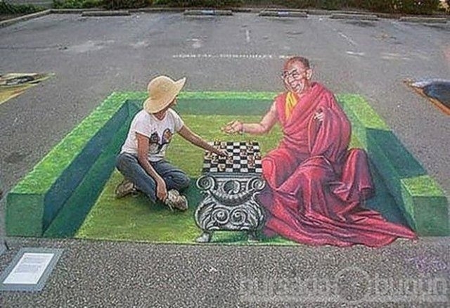 İşte 3D sokak sanatı