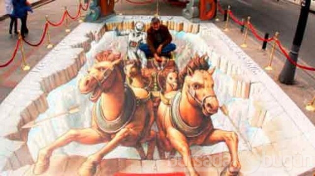 İşte 3D sokak sanatı