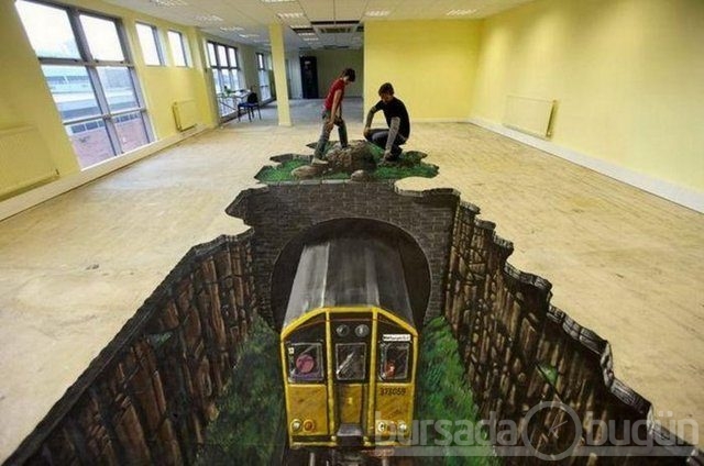 İşte 3D sokak sanatı