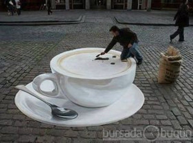 İşte 3D sokak sanatı