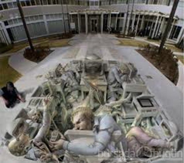 İşte 3D sokak sanatı