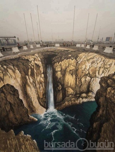 İşte 3D sokak sanatı