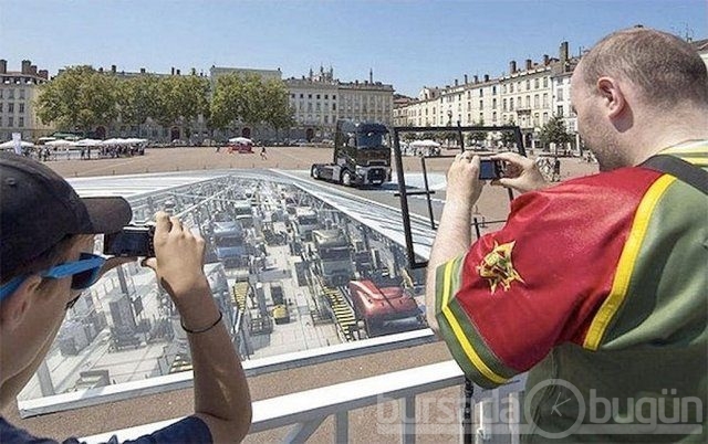 İşte 3D sokak sanatı