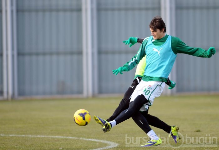 Bursaspor'da neşeli antrenman