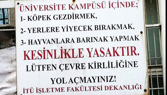İbretlik yasak tabelaları...