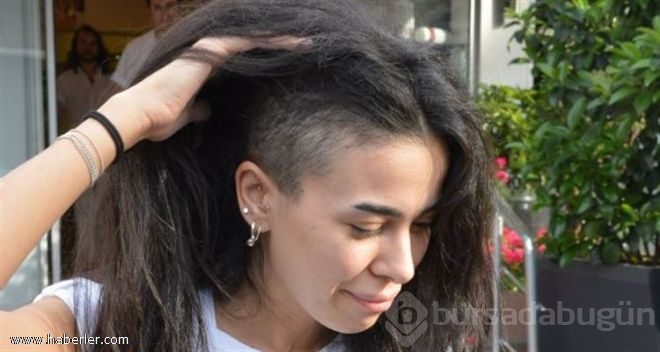 Asena Erkin saçlarını kazıttı