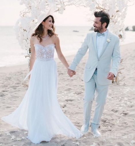 Beren Saat ve Kenan Doğulu'nun düğününden ilk kareler