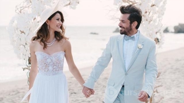 Beren Saat ve Kenan Doğulu'nun düğününden ilk kareler