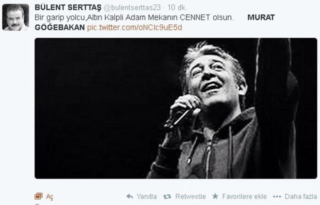 Ünlülerden Murat Göğebakan tweetleri