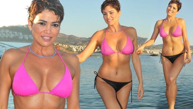 Didem Taslan Bodrum'da tatilde