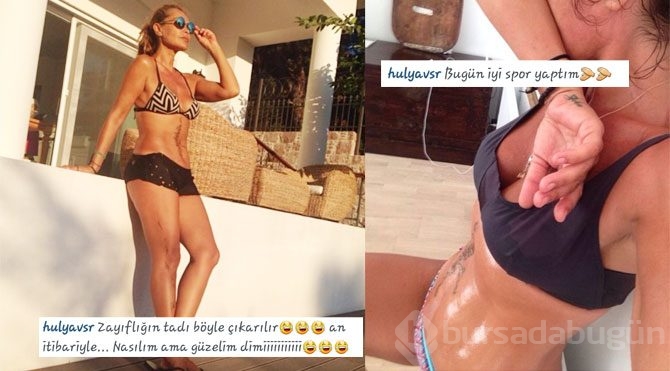 Hülya Avşar'ın spor sonrası fotoğrafı