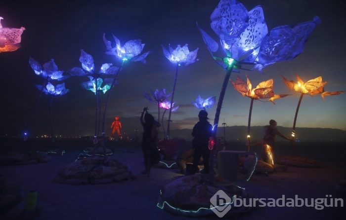 Nevada Çölünde yıllık sanat festivali...
