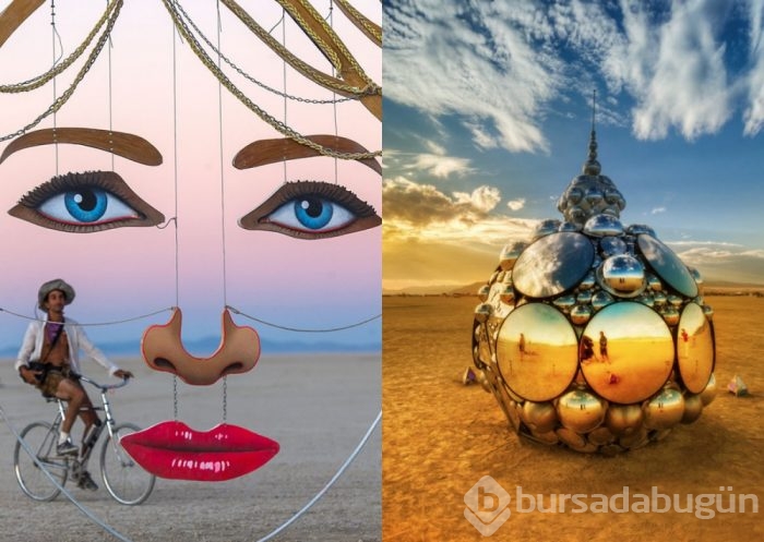 Nevada Çölünde yıllık sanat festivali...