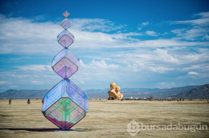 Nevada Çölünde yıllık sanat festivali...