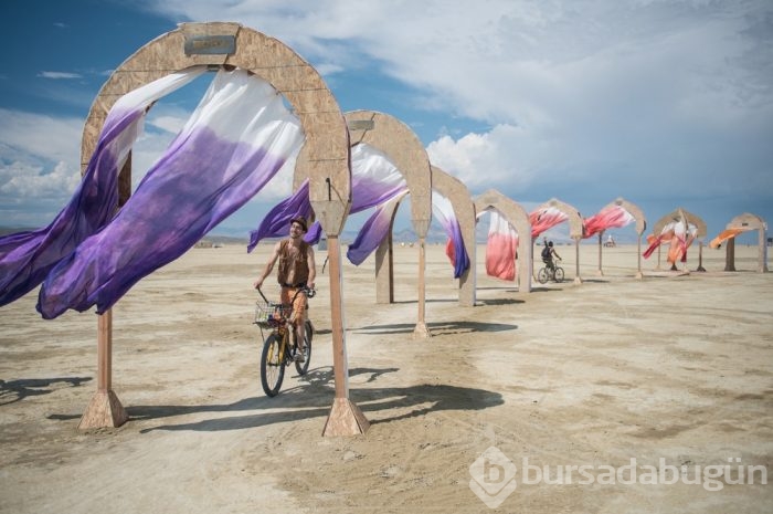 Nevada Çölünde yıllık sanat festivali...