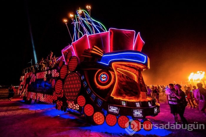 Nevada Çölünde yıllık sanat festivali...