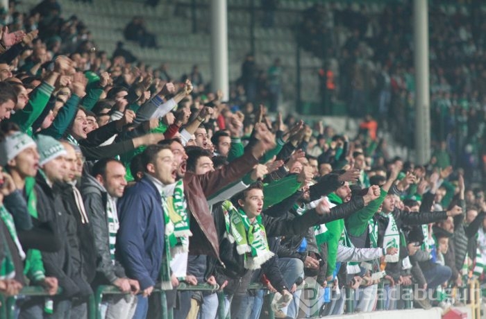 Bursaspor taraftarlarından muhteşem destek!