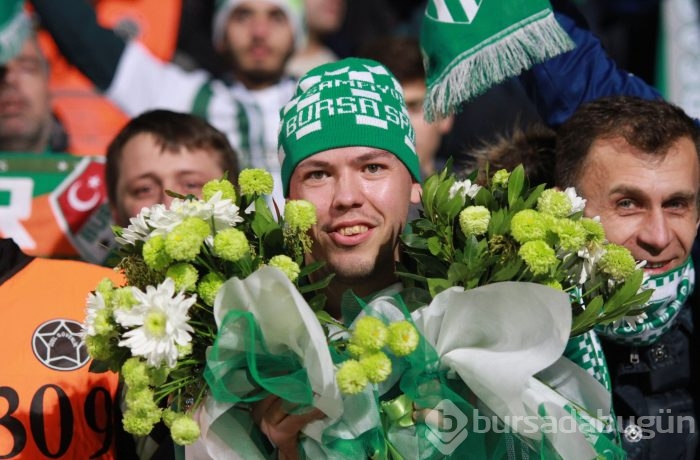 Bursaspor taraftarlarından muhteşem destek!