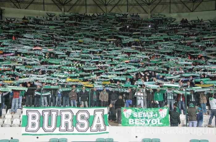 Bursaspor taraftarlarından muhteşem destek!