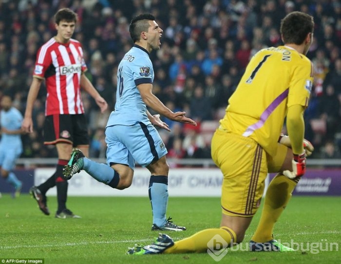 Sergio Agüero'dan muhteşem performans